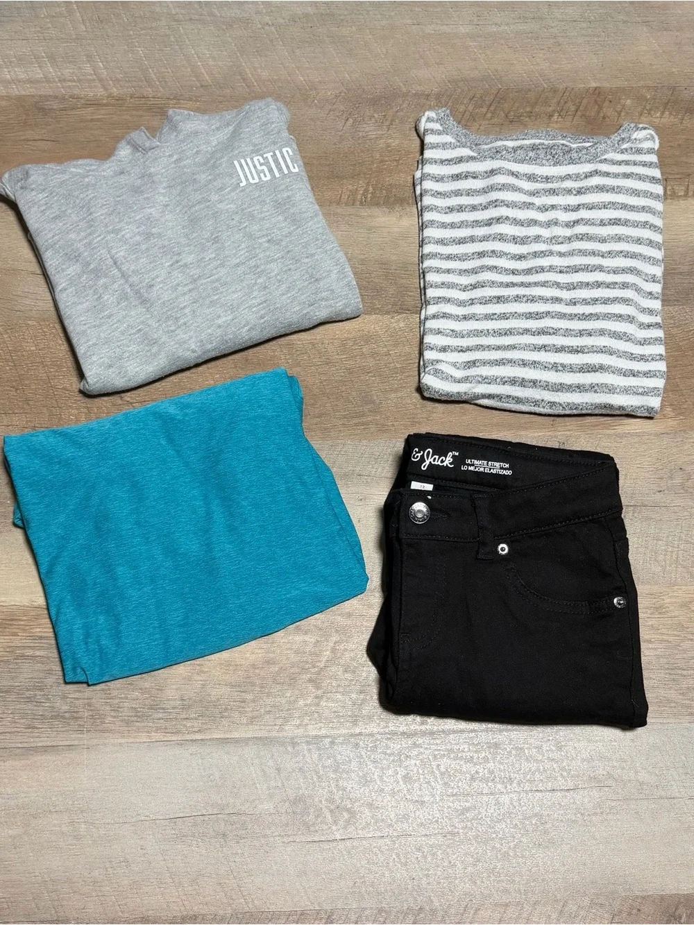 Girls Size 10-12 Clothing Lot | DSG, Cat & Jack, Justice | 4 Piece Bundle